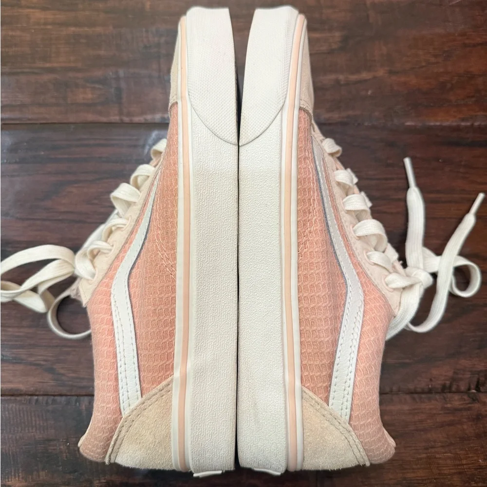 Vans Womens Pink Old Skool Woven Check Spanish Villa Suede Canvas Shoes Size 7.5 - Picture 5 of 13